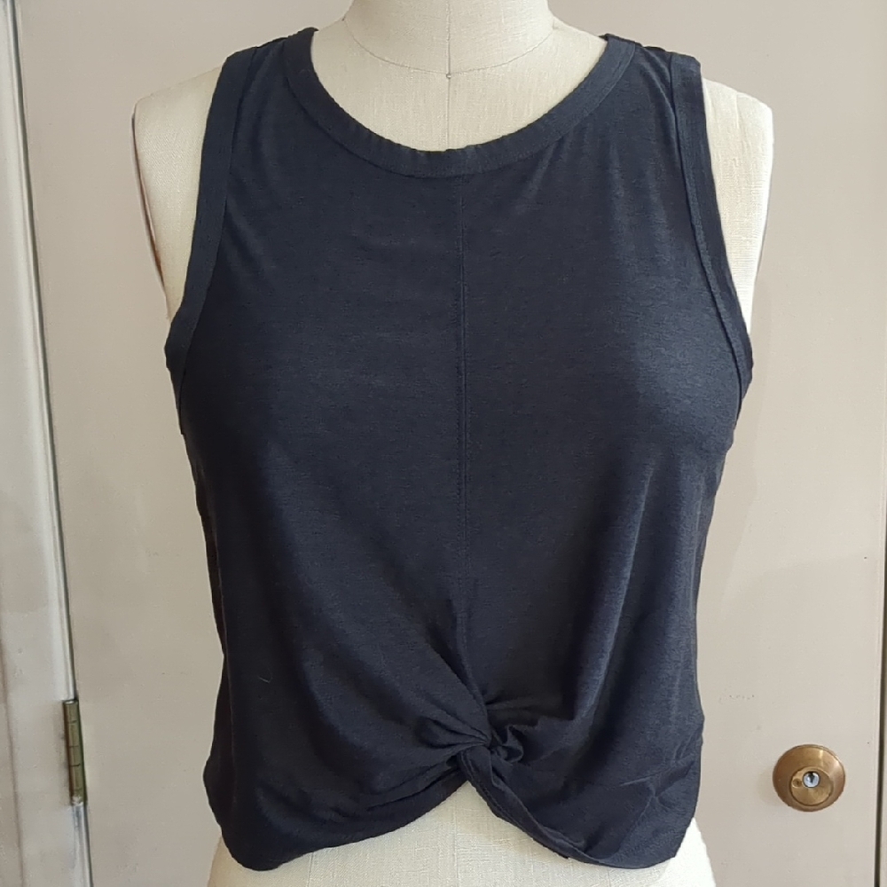 🌵$10 Sale🌵NWOT Old Navy Women's Knot-Front Tank Top - Charcoal Black